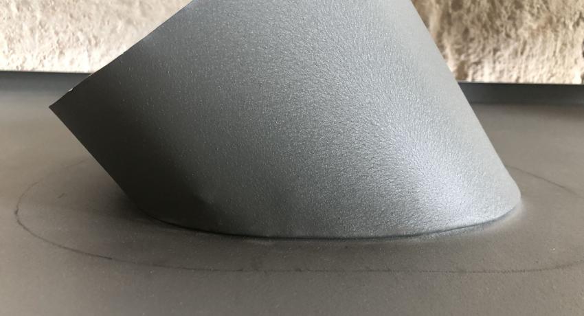Kominek wentylacyjny, blacha aluminiowa, pokrycie na rąbek stojący